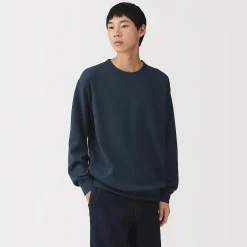 Hot Muji T‐shirt à manches longues gaufré Quick Dry pour homme