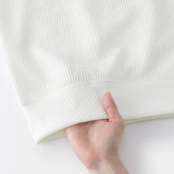 Hot Muji T‐shirt à manches longues gaufré Quick Dry pour homme
