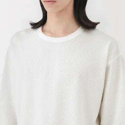 Hot Muji T‐shirt à manches longues gaufré Quick Dry pour homme