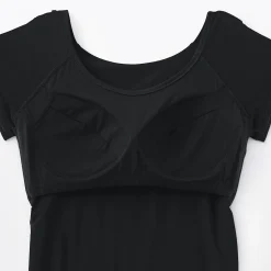 Muji T-shirt brassière lisse en mélange lyocell à mancherons pour femme