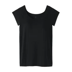 Muji T-shirt brassière lisse en mélange lyocell à mancherons pour femme