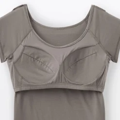 Muji T-shirt brassière lisse en mélange lyocell à mancherons pour femme