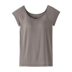 Muji T-shirt brassière lisse en mélange lyocell à mancherons pour femme