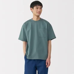 Outlet Muji T‐shirt Cool Touch à poche coupe Relax pour homme.