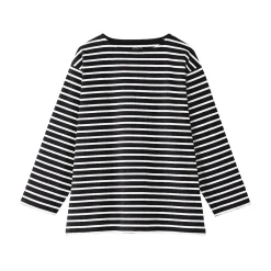 Online Muji T-shirt délavé à manches longues et à col bateau en coton épais pour homme