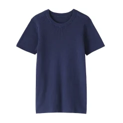 Muji T-shirt en coton biologique hautement torsadé pour femme