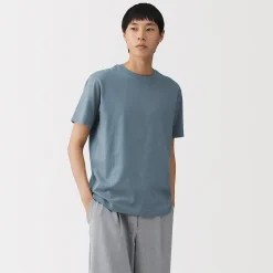 Online Muji T‐shirt en coton col rond manches courtes homme
