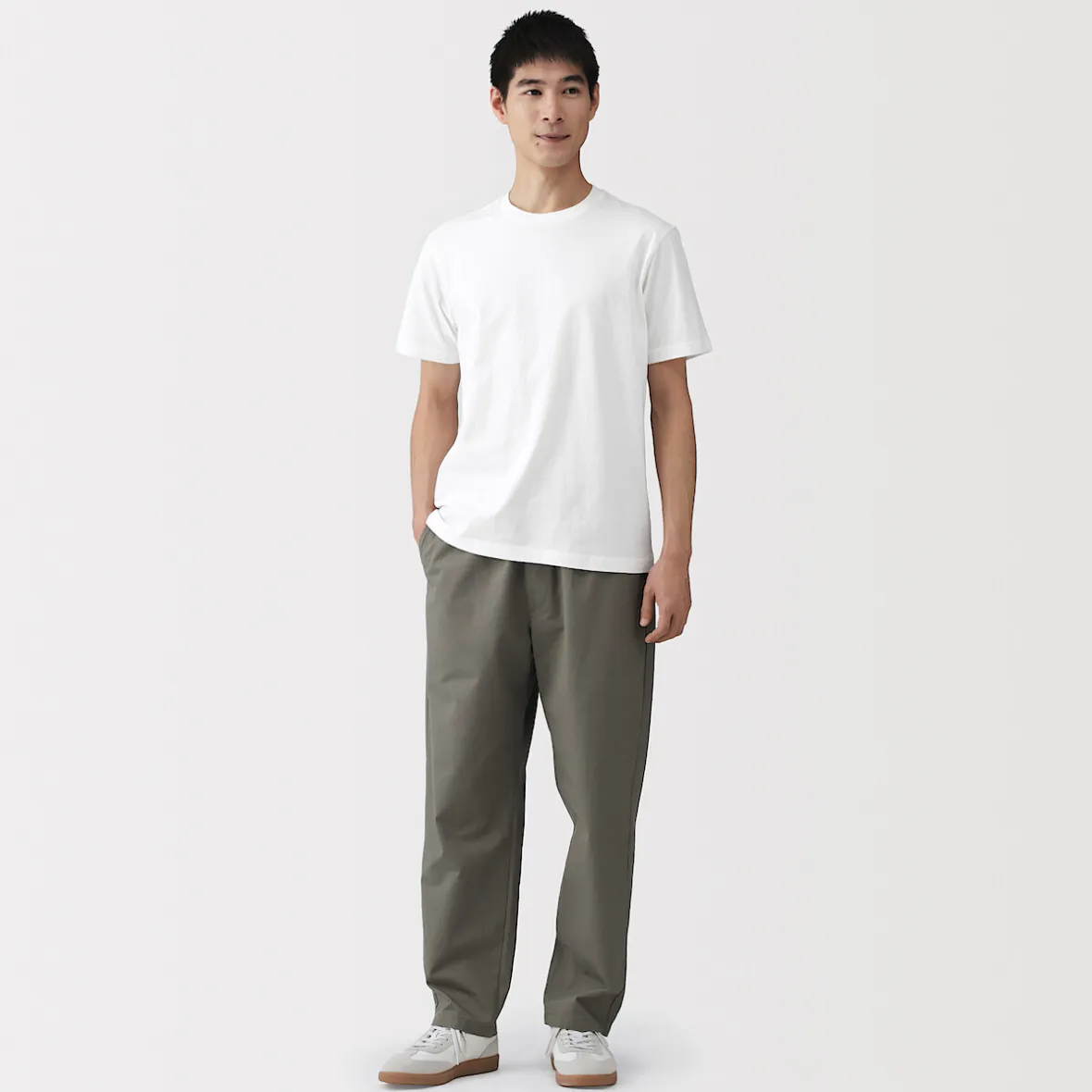 Online Muji T‐shirt en coton col rond manches courtes homme