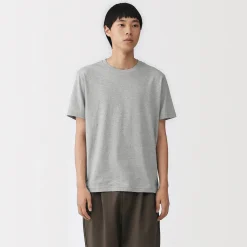 Online Muji T‐shirt en coton col rond manches courtes homme