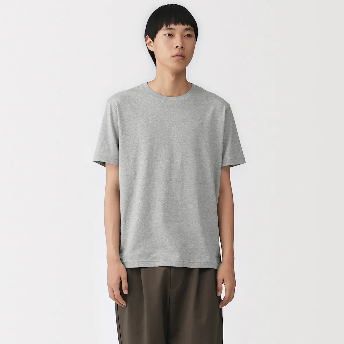 Online Muji T‐shirt en coton col rond manches courtes homme