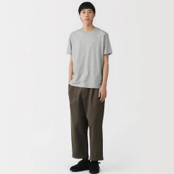 Online Muji T‐shirt en coton col rond manches courtes homme