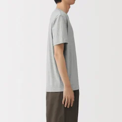 Online Muji T‐shirt en coton col rond manches courtes homme