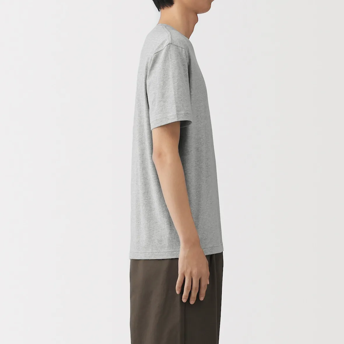 Online Muji T‐shirt en coton col rond manches courtes homme