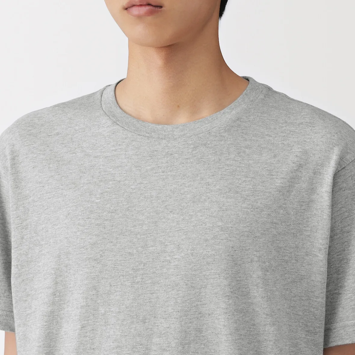 Online Muji T‐shirt en coton col rond manches courtes homme