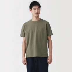 Online Muji T‐shirt en coton col rond manches courtes homme