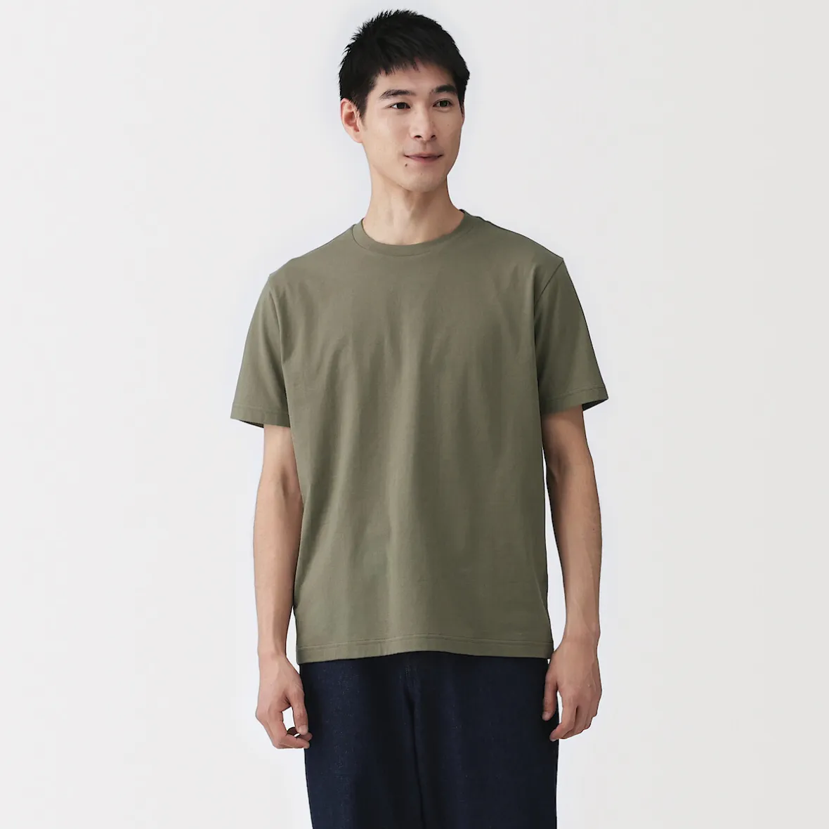 Online Muji T‐shirt en coton col rond manches courtes homme