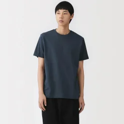 Online Muji T‐shirt en coton col rond manches courtes homme