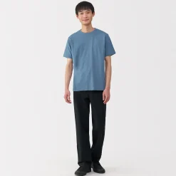 Clearance Muji T‐shirt en coton col rond manches courtes homme