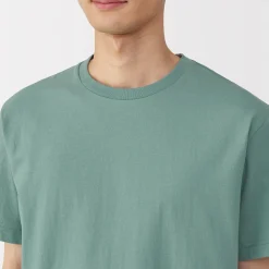 Clearance Muji T‐shirt en coton col rond manches courtes homme
