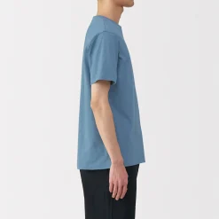 Clearance Muji T‐shirt en coton col rond manches courtes homme