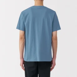 Clearance Muji T‐shirt en coton col rond manches courtes homme