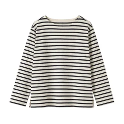 Sale Muji T‐shirt en coton épais manches longues col bateau pour femme