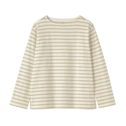 Sale Muji T‐shirt en coton épais manches longues col bateau pour femme