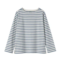 Sale Muji T‐shirt en coton épais manches longues col bateau pour femme
