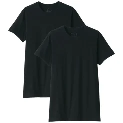 Outlet Muji T-shirt en coton sans coutures latérales à col rond - lot de 2, pour homme