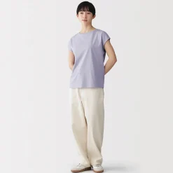 Discount Muji T‐shirt en jersey à manches cap pour femme
