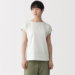 Discount Muji T‐shirt en jersey à manches cap pour femme