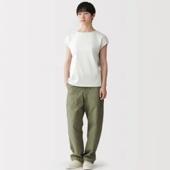 Discount Muji T‐shirt en jersey à manches cap pour femme