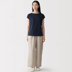 Discount Muji T‐shirt en jersey à manches cap pour femme