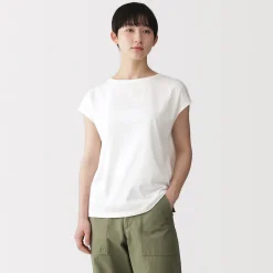 Discount Muji T‐shirt en jersey à manches cap pour femme