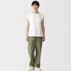 Discount Muji T‐shirt en jersey à manches cap pour femme