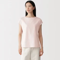 Discount Muji T‐shirt en jersey à manches cap pour femme