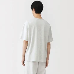 Clearance Muji T-shirt en jersey bouclé de coton biologique pour homme