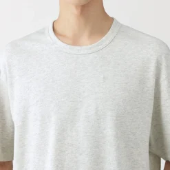 Clearance Muji T-shirt en jersey bouclé de coton biologique pour homme