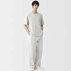 Clearance Muji T-shirt en jersey bouclé de coton biologique pour homme