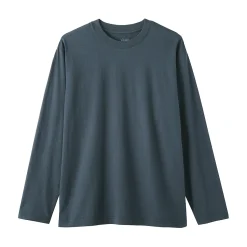 Clearance Muji T‐shirt en jersey de coton lavé manches longues pour homme
