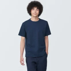 Clearance Muji T‐shirt en jersey de coton épais manches courtes homme