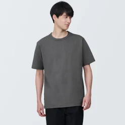 Clearance Muji T‐shirt en jersey de coton épais manches courtes homme