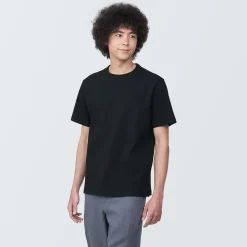 Clearance Muji T‐shirt en jersey de coton épais manches courtes homme