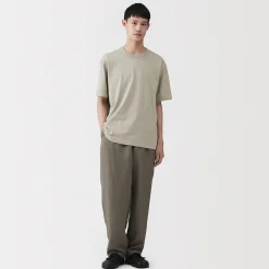 Sale Muji T-shirt en jersey de coton biologique pour homme