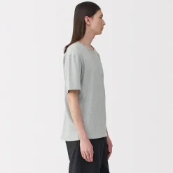 Sale Muji T-shirt en jersey de coton biologique pour homme