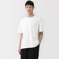 Sale Muji T-shirt en jersey de coton biologique pour homme