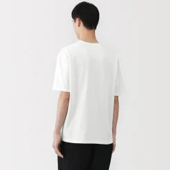 Sale Muji T-shirt en jersey de coton biologique pour homme