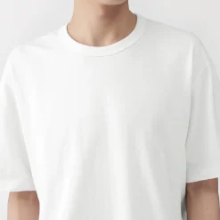 Sale Muji T-shirt en jersey de coton biologique pour homme