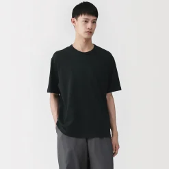 Sale Muji T-shirt en jersey de coton biologique pour homme