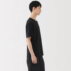 Sale Muji T-shirt en jersey de coton biologique pour homme